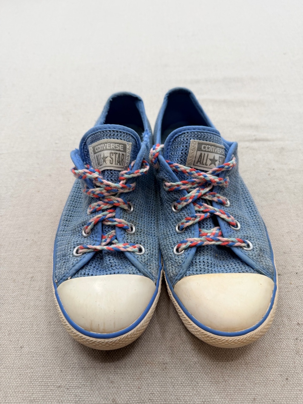 Converse All Star Blue Knit Low-Top Sneakers